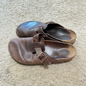 Birkenstock Men's Boston Clogs Mules Slip-On Brown Size 9.5.